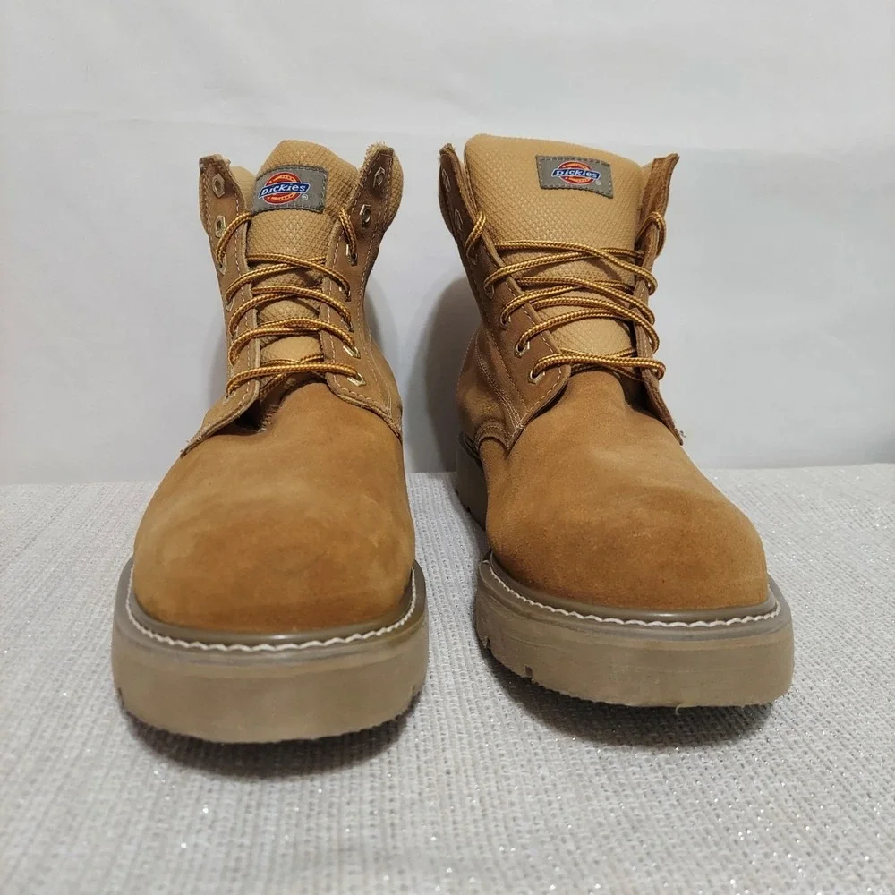 Genuine Dickies Men's‎ Tan Leather Steel Toe Work Boot Size 13 M NWOT